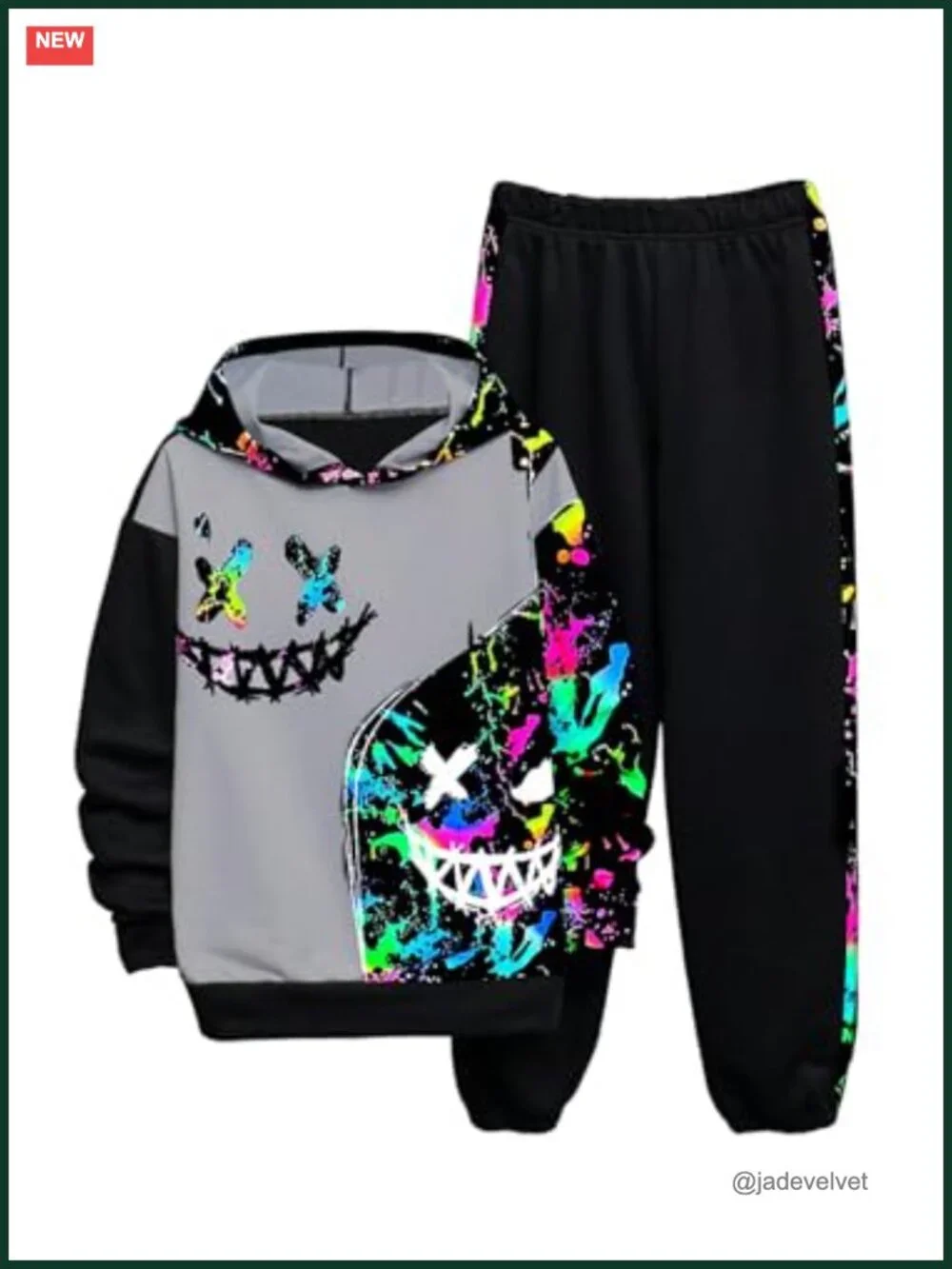 Boys 2 Piece Hoodie and Sweatpants Set Tracksuit Long Sleeve Graphic Print